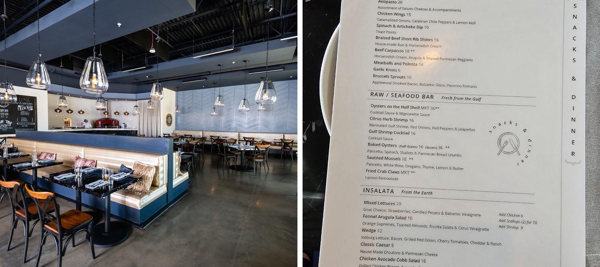 Tre Luna Bar and Kitchen Menu